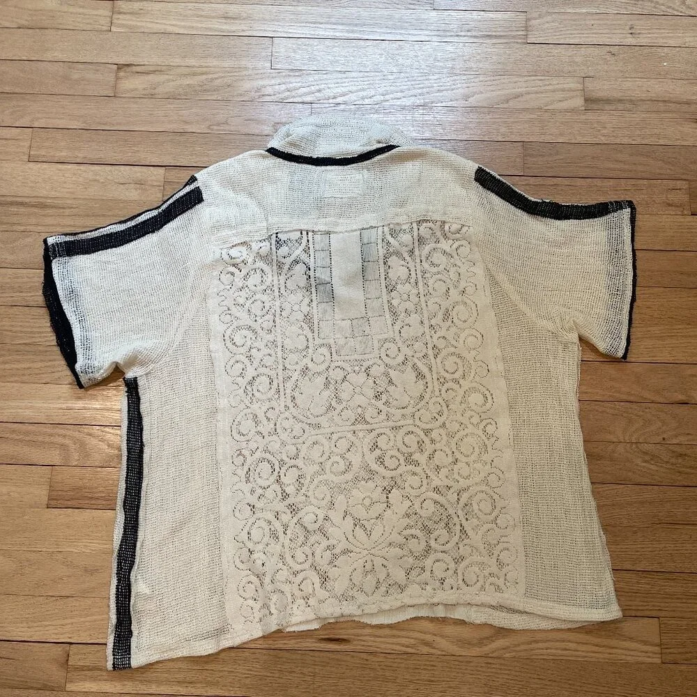 031 FP We The Free Feeling Sporty Lace Tee Ivory As Mock NWOT Size Medium - Picture 16 of 16